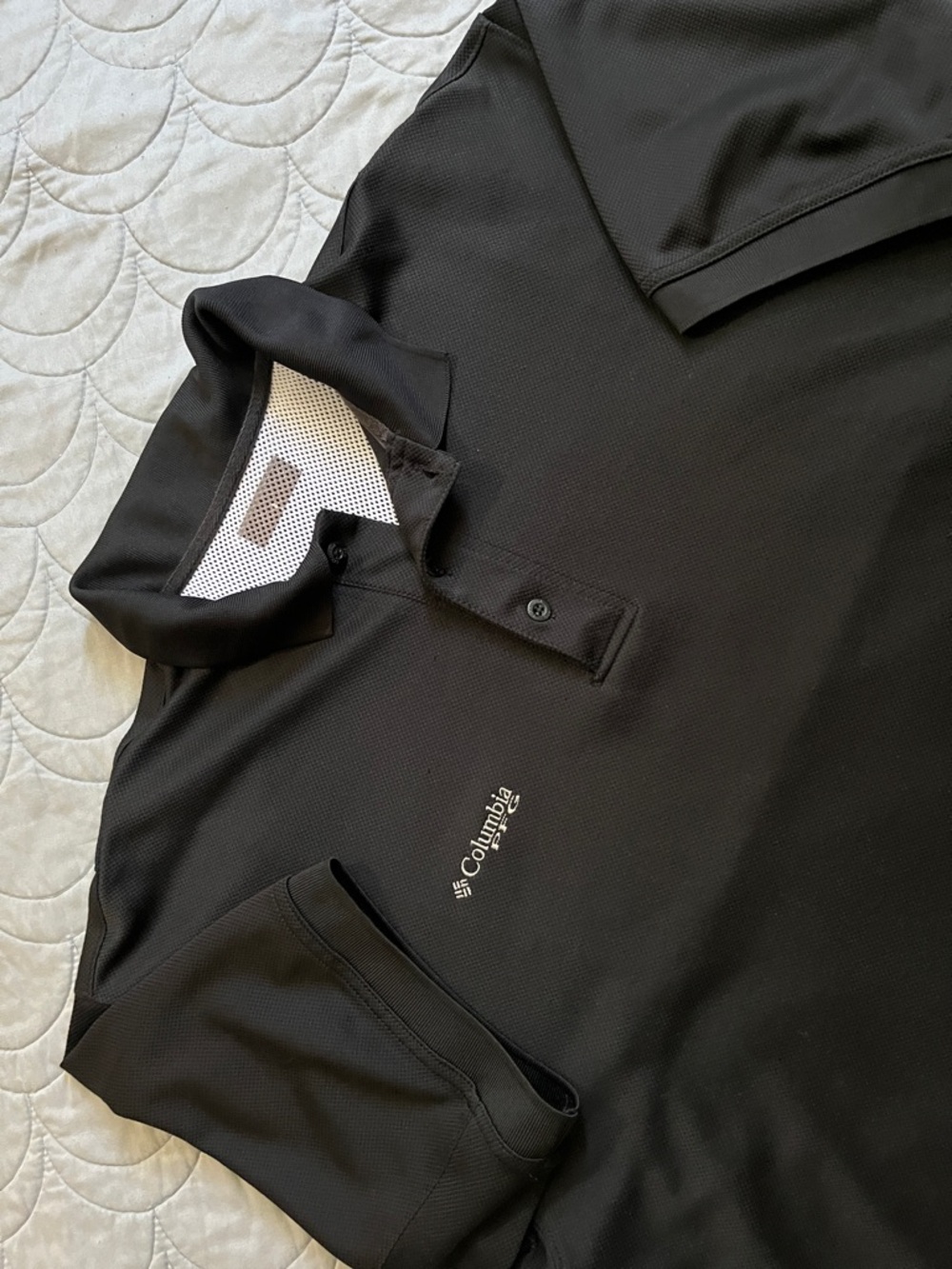 Columbia Black Short-Sleeve Performance Polo PFG
